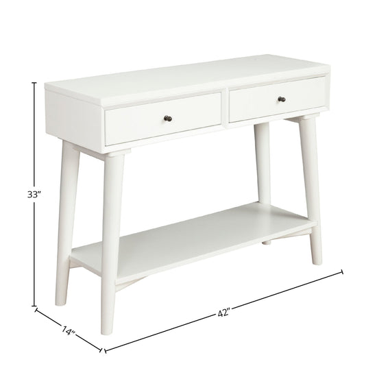 Flynn Console Table, White