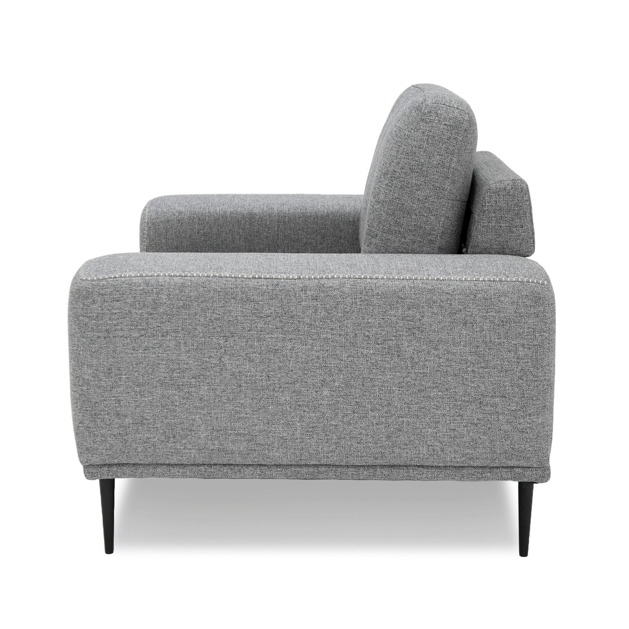 Divani Casa Fonda - Modern Grey Fabric Chair