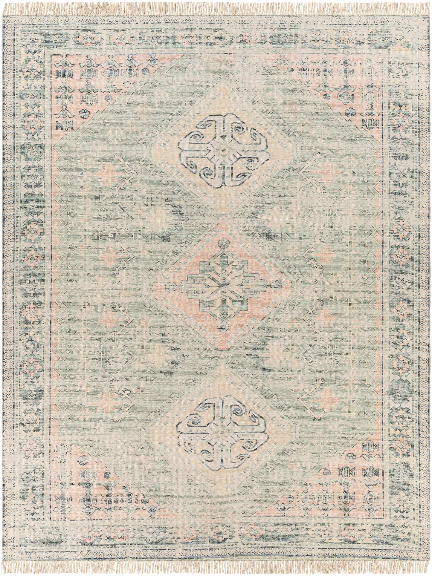 Foraker Cotton Rug, Sage Green