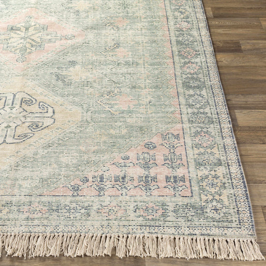 Foraker Cotton Rug, Sage Green