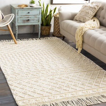 Load image into Gallery viewer, Brothers Beige Wool and Cotton Rug
