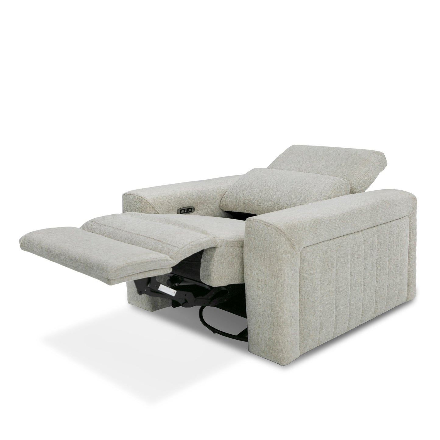Divani Casa Gering - Modern Beige Fabric Power Recliner Chair