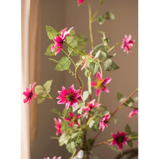 German Clematis Flower Stem in Rose Pink, 40"