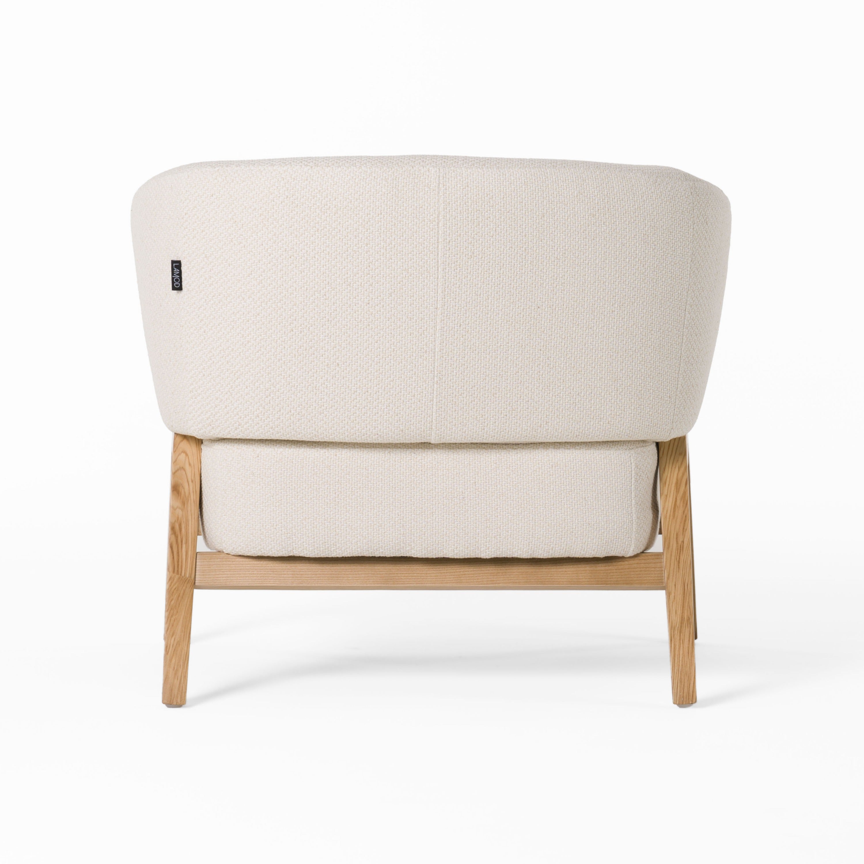 Divani Casa Giselle - Mid-Century Modern Off-White Fabric Accent Chair