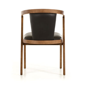 Modrest Gregor Mid-Century Black & Walnut Dining Chair