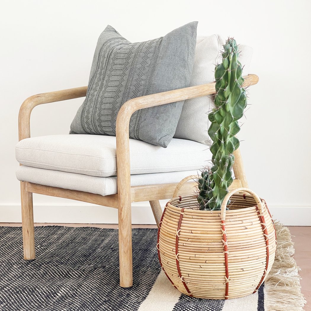 Handwoven Textured Geometric Pillow from Oaxaca