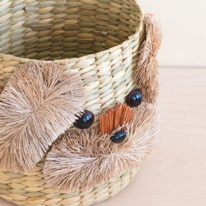 Dog 6" Seagrass Basket Planter - Planter Basket | LIKHÂ