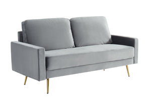 Divani Casa Huffine - Modern Grey Fabric Sofa
