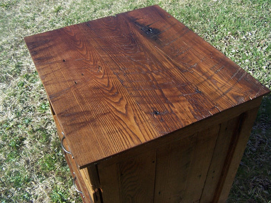 Rustic Oak Nightstand with Drawers