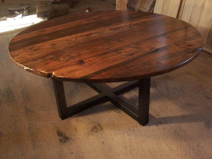 Extra Large Reclaimed Wood Round Coffee Table