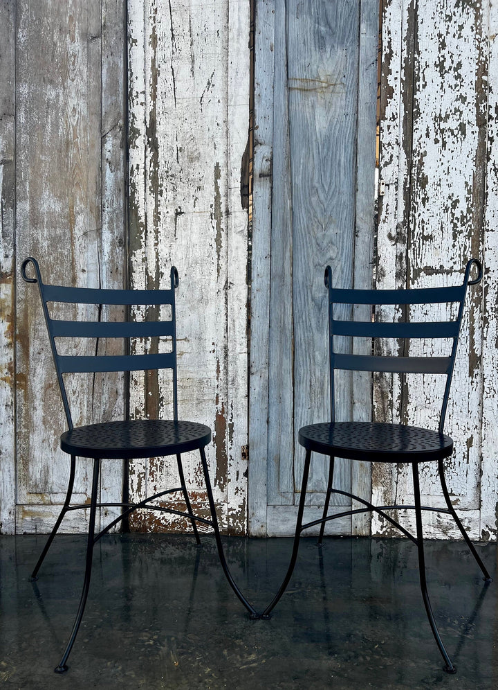 Wrought Iron Patio Chairs (Set of 2)
