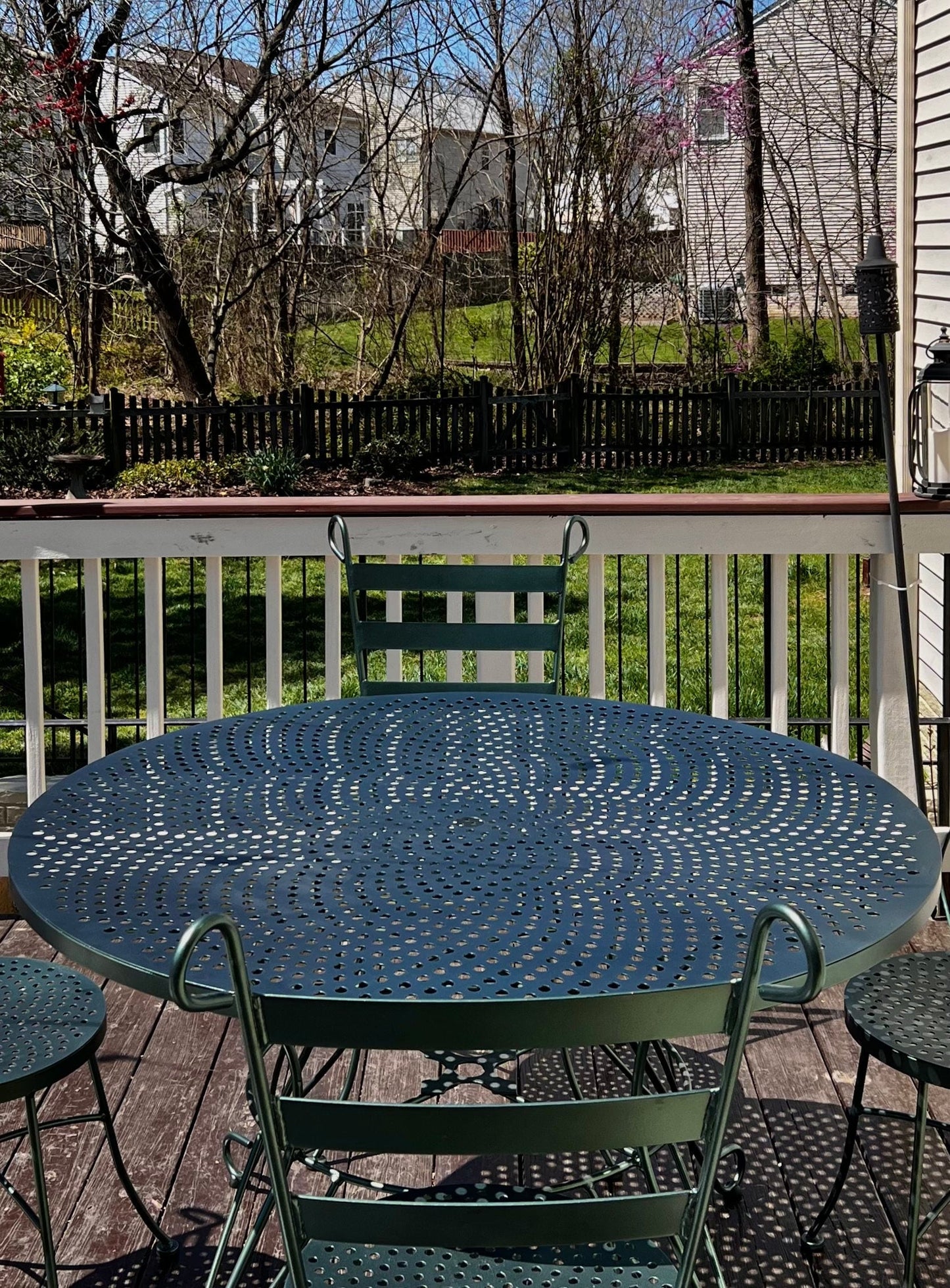 Wrought Iron Patio Set (1 Table, 4 Chairs)