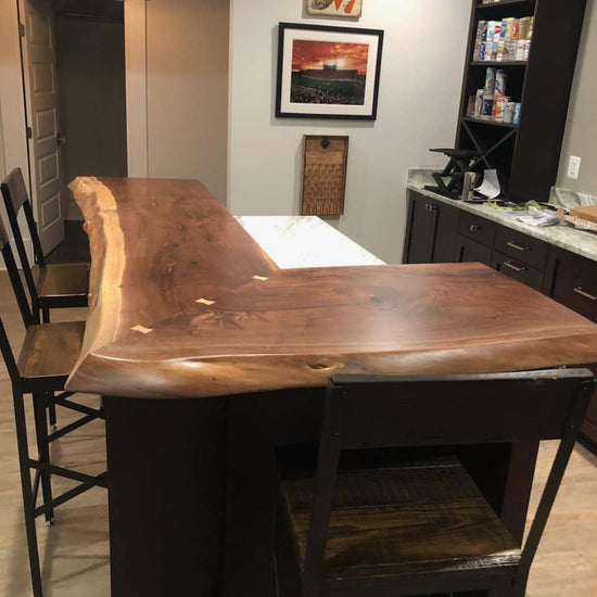 Reclaimed Walnut Butcher Block Countertop