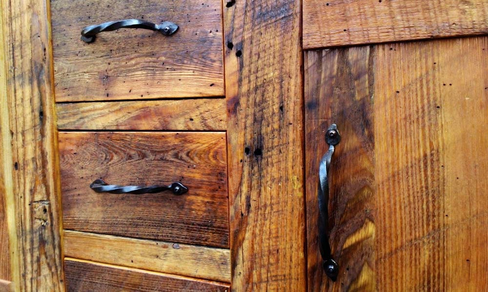 Rustic Reclaimed Wormy Chestnut Bathroom Vanity