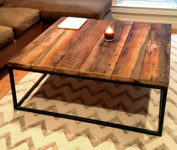 Square Reclaimed Wood Coffee Table
