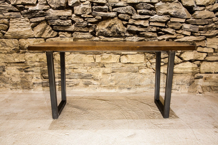 "The Rappahannock" Industrial Reclaimed Wood Dining Table with Metal Legs