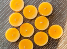 Load image into Gallery viewer, Beeswax Tealights with Hemp Wick, Set of 10
