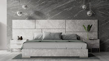 Load image into Gallery viewer, Nova Domus California King Marbella - Italian Modern Grey Marble Bed w/ 2 Nightstands

