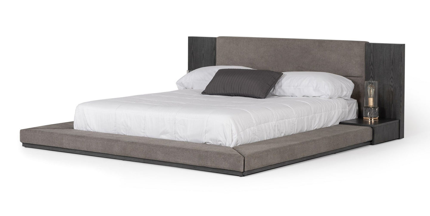 Queen Nova Domus Jagger Modern Grey Bed