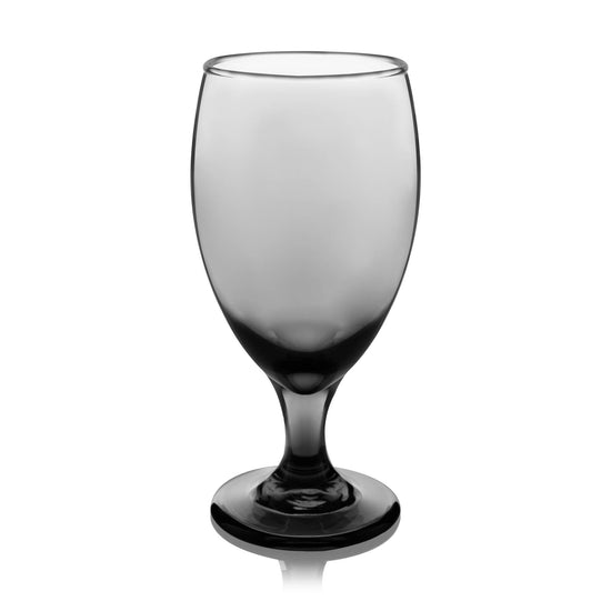 Smoke Goblet Beverage Glasses, Set of 6