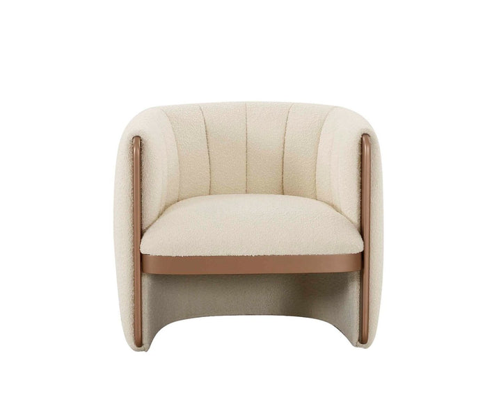 Modrest - Joselyn Modern Cream Fabric Accent Chair