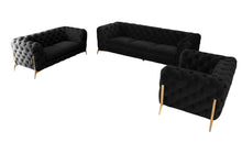 Load image into Gallery viewer, Divani Casa Quincey - Transitional Black Velvet Sofa Set

