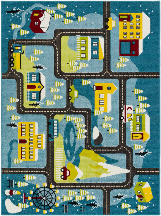 Kids Playroom Area Rug, Road