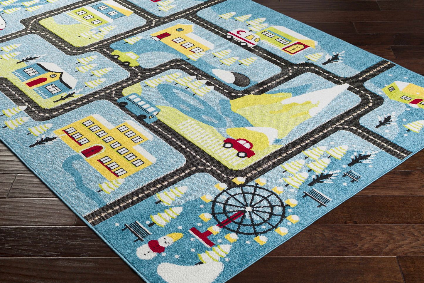 Kids Playroom Area Rug, Road