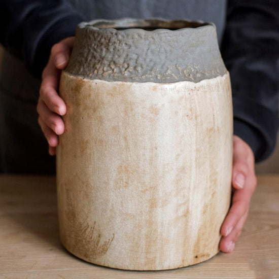 Khaki Coarse Pottery Jar