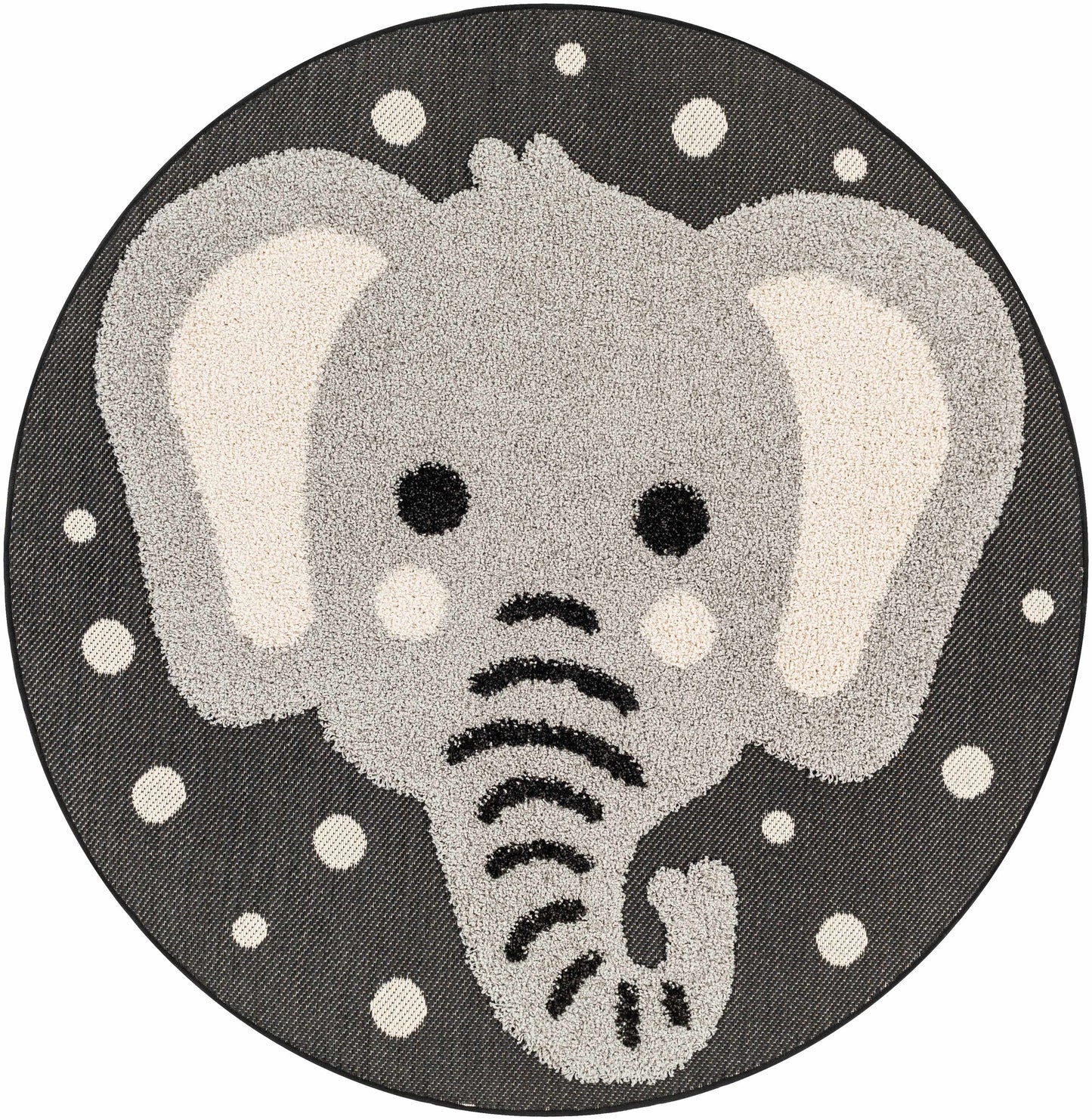 Kids Elephant Animal Print Nursery Area Rug