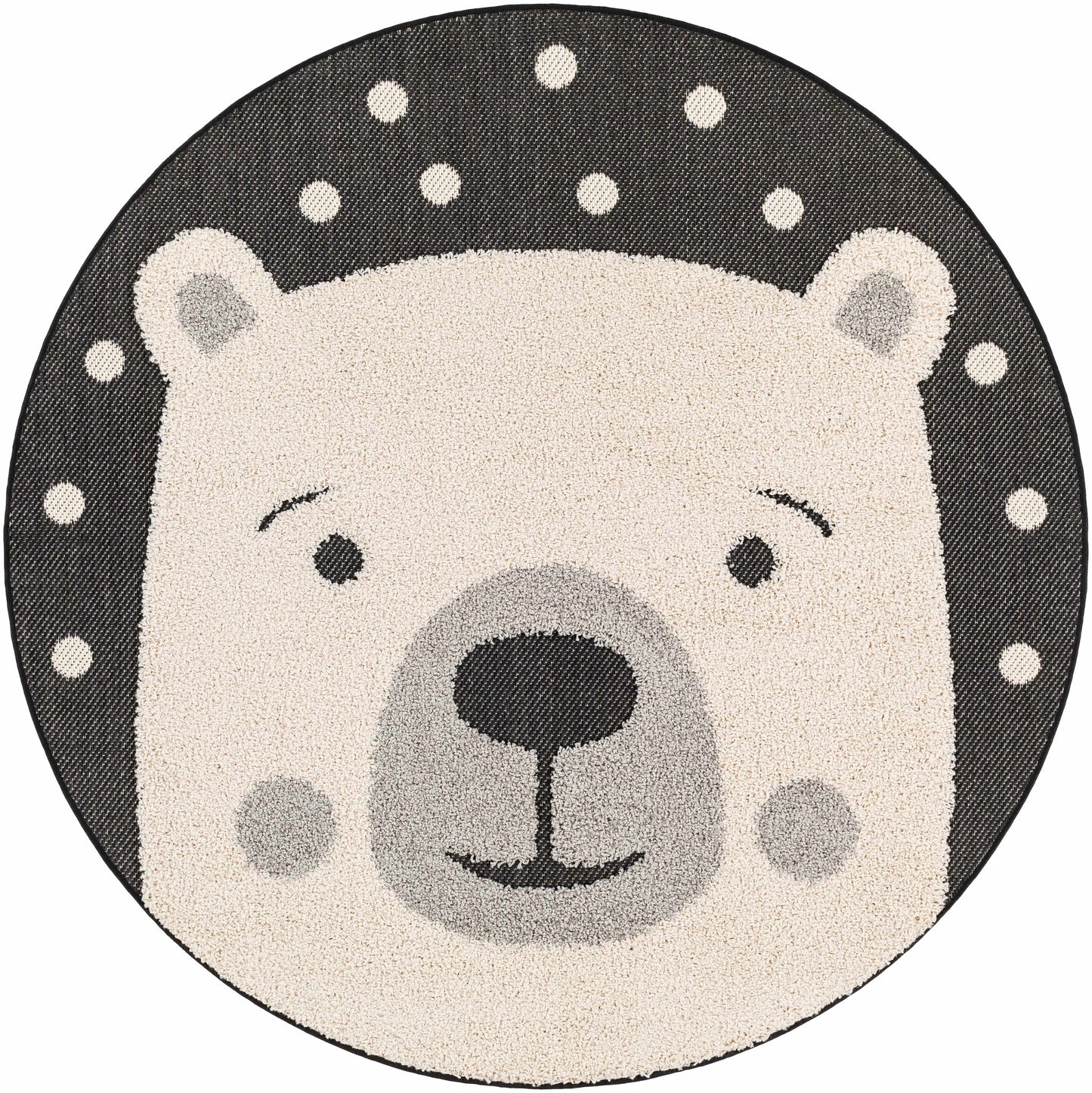 Kids Bear Animal Print Nursery Area Rug