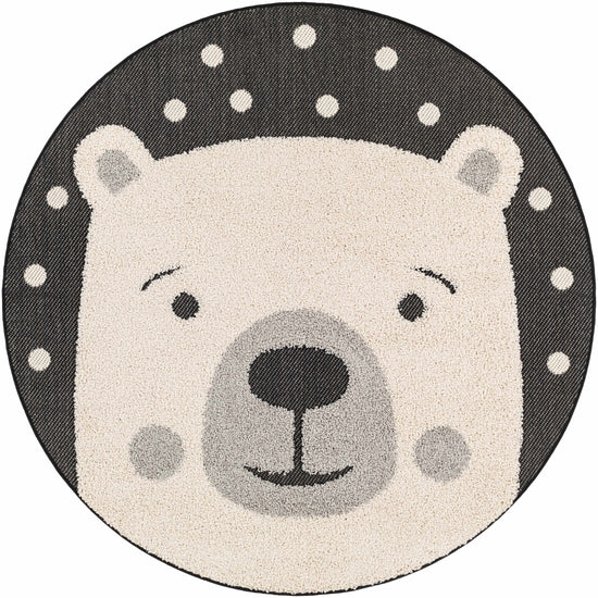 Kids Bear Animal Print Nursery Area Rug