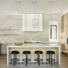 Load image into Gallery viewer, American Brass &amp; Crystal Magro CH3501-37G-38G-ST Pendant Light - Pewter with Polished Nickel
