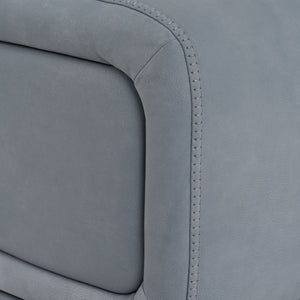 Coronelli Collezioni Mood - Contemporary Blue Leather Right Facing Sectional Sofa