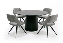 Load image into Gallery viewer, Modrest -  Lander Modern Mid Century Black Oak Round Dining Table
