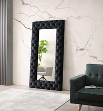 Load image into Gallery viewer, Modrest Legend - Transitional Black Velvet Floor Mirror
