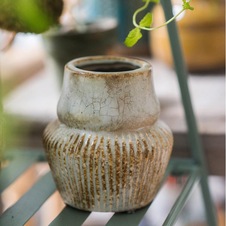 Light Blue Underglazed Ceramic Vase