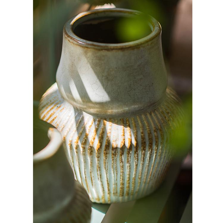 Light Blue Underglazed Ceramic Vase