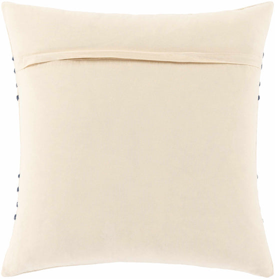 Listie Striped Accent Pillow, Beige & Navy