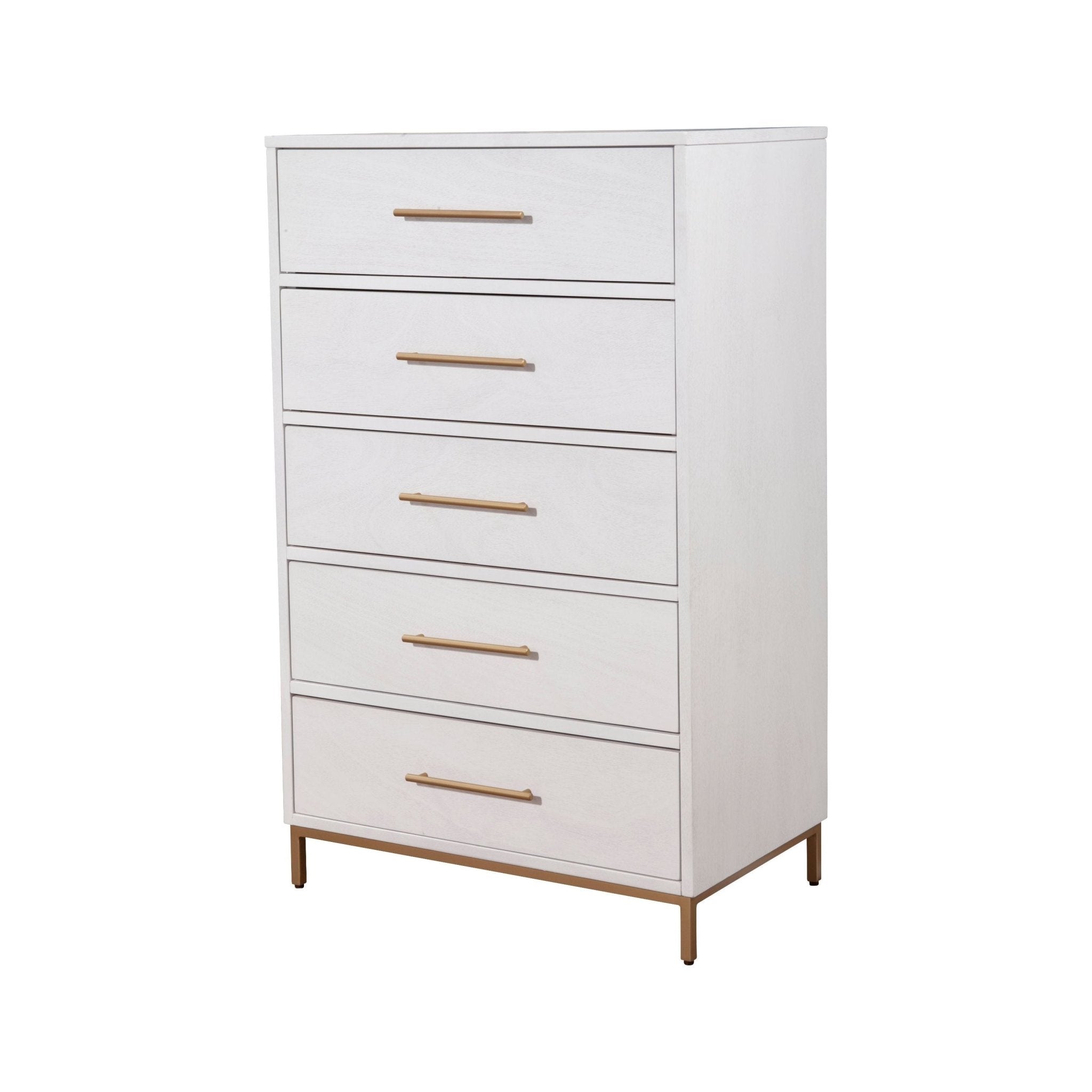Madelyn Five Drawer Chest, White