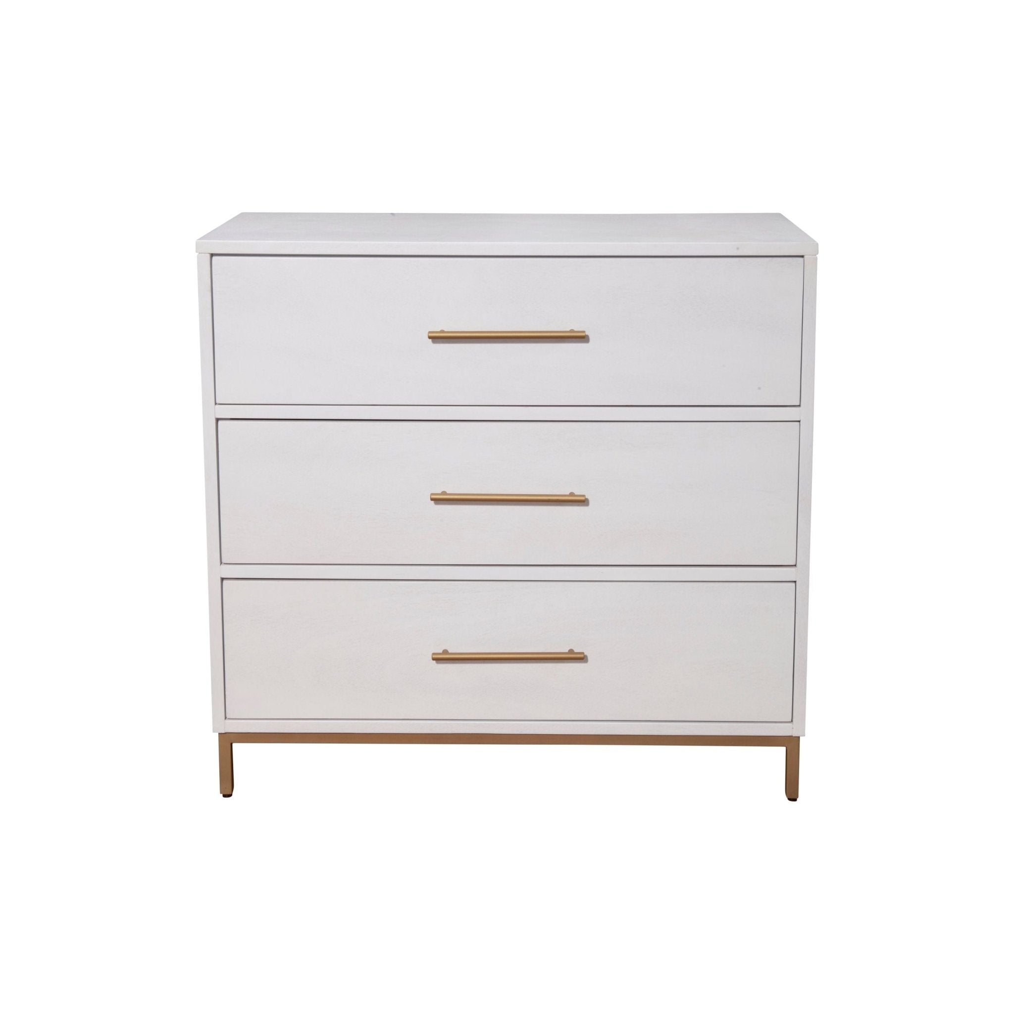 Madelyn Three Drawer Small Chest, White