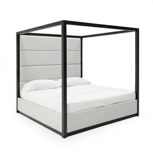 Modrest Manhattan- Contemporary Canopy Grey Bedroom Set-queen
