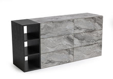 Load image into Gallery viewer, Nova Domus Maranello - Modern Grey Wash &amp; Faux Marble Dresser
