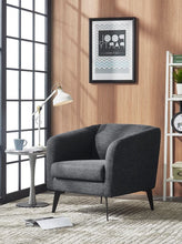 Load image into Gallery viewer, Divani Casa Bannack Modern Dark Grey Fabric Lounge Chair
