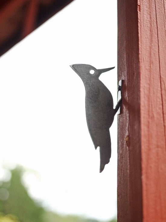 Metal Bird Statue - Woodpecker Bird Art