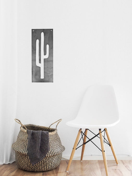 Metal Cactus Home Decor Panel