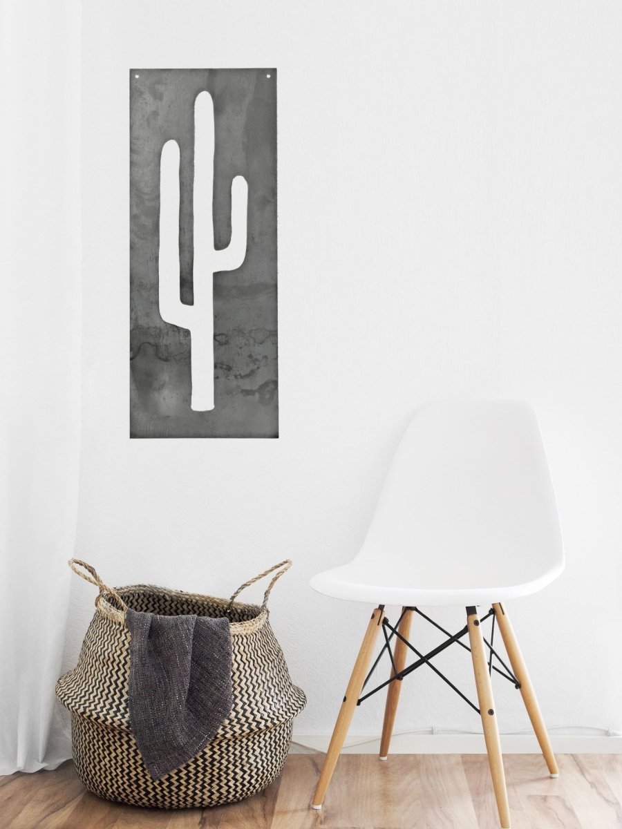 Metal Cactus Home Decor Panel