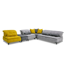 Load image into Gallery viewer, David Ferrari Mikado - Italian Modern Grey + Yellow Fabric Modular Sectional Sofa
