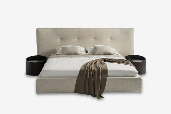 Modrest Brittany - Modern Beige Fabric Bed