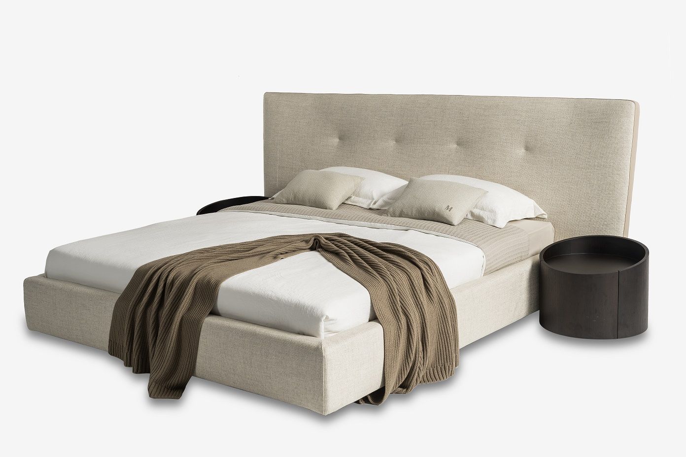 Modrest Brittany - Modern Beige Fabric Bed